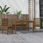 vidaXL Set de comedor de jardín 4 pzas madera maciza pino marrón miel vidaXL Set de comedor de jardín 4 pzas madera maciza pino marrón miel