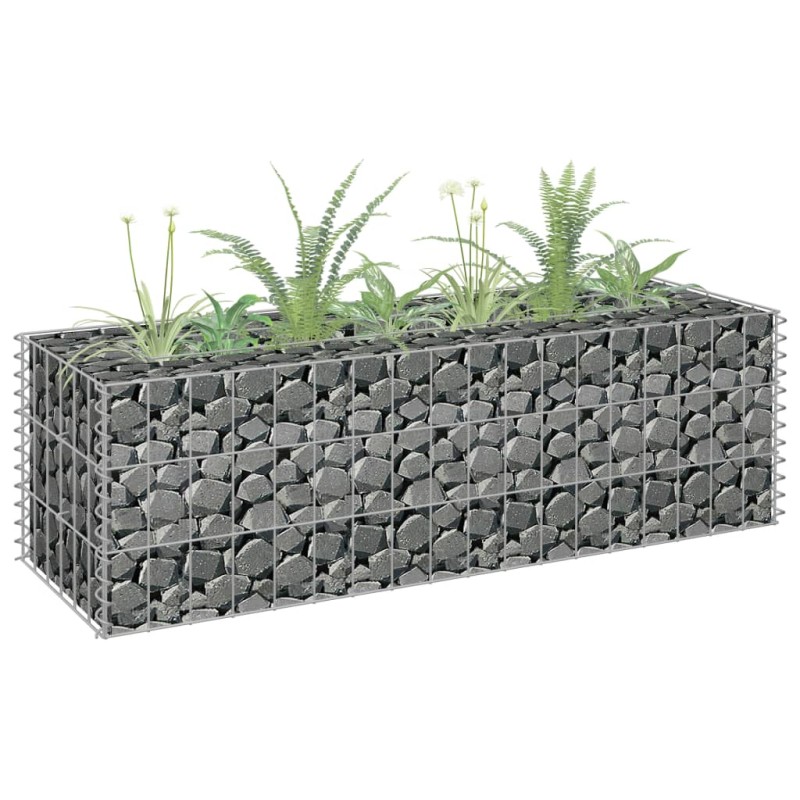 vidaXL Arriate de gaviones de acero galvanizado 90x30x30 cm vidaXL Arriate de gaviones de acero galvanizado 90x30x30 cm