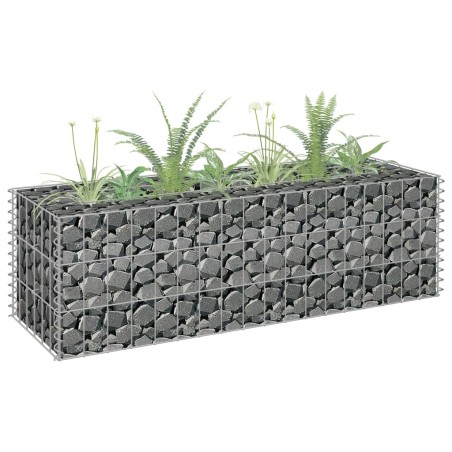 vidaXL Arriate de gaviones de acero galvanizado 90x30x30 cm