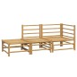 vidaXL Set de muebles de jardín 3 piezas bambú y cojines gris claro vidaXL Set de muebles de jardín 3 piezas bambú y cojines gris claro