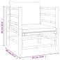 vidaXL Set de muebles de jardín 7 piezas bambú con cojines verde
