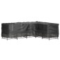 vidaXL Fundas muebles jardín forma de L 2 uds 16 ojales 260x210x80 cm vidaXL Fundas muebles jardín forma de L 2 uds 16 ojales 260x210x80 cm