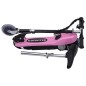 vidaXL Patinete eléctrico con asiento rosa 120 W
