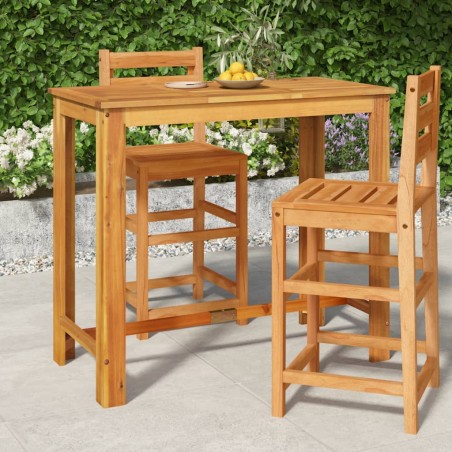 vidaXL Mesa alta de jardín madera maciza de acacia 120x60x105 cm