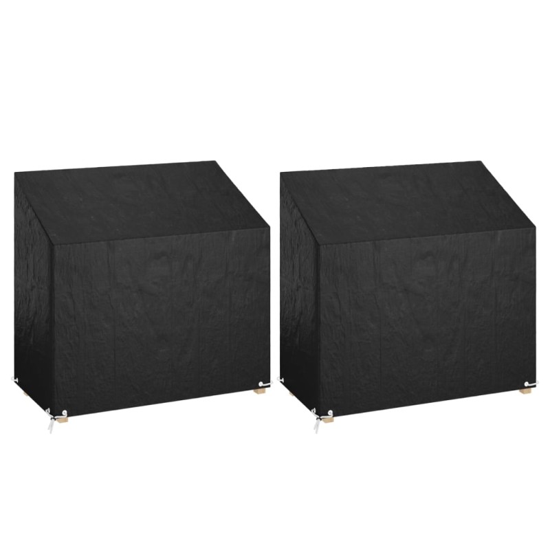 vidaXL Fundas bancos jardín 2 uds 8 ojales polietileno 130x70x70/88 cm vidaXL Fundas bancos jardín 2 uds 8 ojales polietileno 130x70x70/88 cm