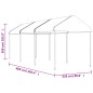 vidaXL Cenador con techo polietileno blanco 6,69x2,28x2,69 m vidaXL Cenador con techo polietileno blanco 6,69x2,28x2,69 m