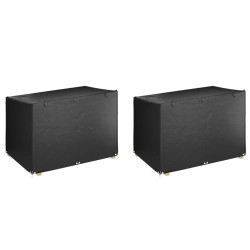 vidaXL Fundas de banco balancín 2 uds 12 ojales PE 215x150x130/150 cm