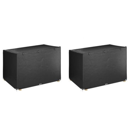 vidaXL Fundas de banco balancín 2 uds 12 ojales PE 215x150x130/150 cm
