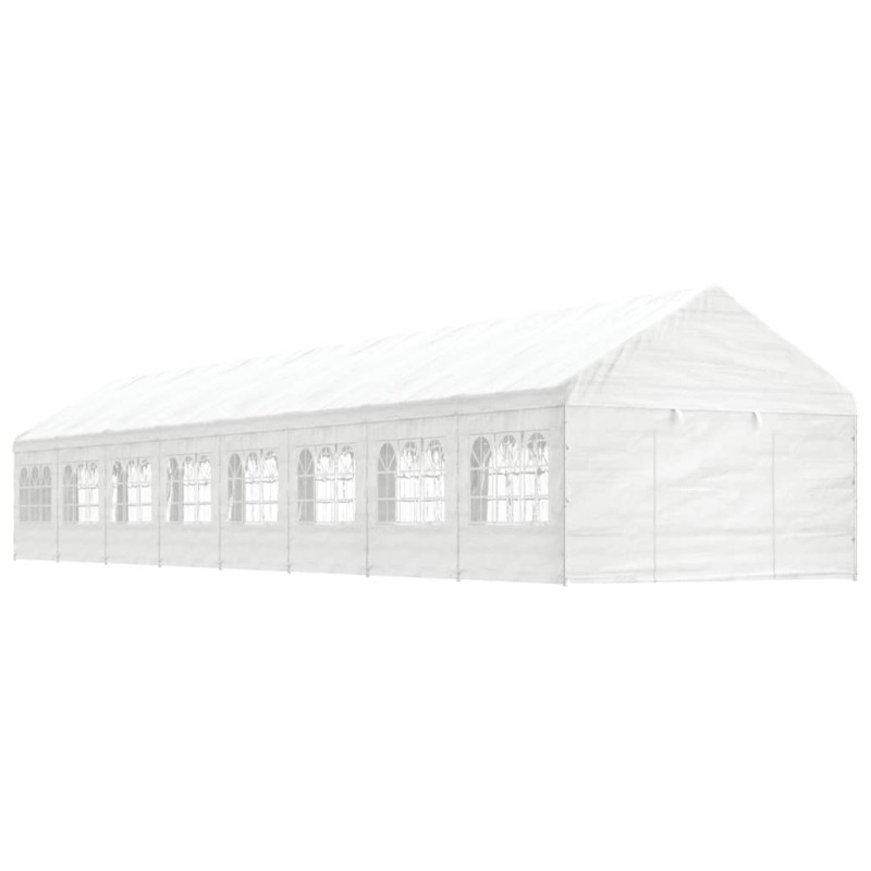 vidaXL Cenador con techo polietileno blanco 17,84x4,08x3,22 m vidaXL Cenador con techo polietileno blanco 17,84x4,08x3,22 m