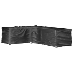 vidaXL Fundas muebles jardín forma de L 2 uds 18 ojales 220x285x80 cm