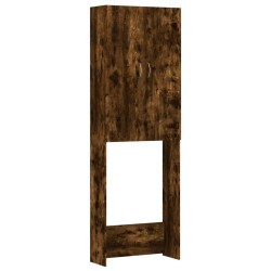vidaXL Armario de lavadora color roble ahumado 64x25,5x190 cm