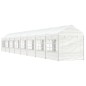 vidaXL Cenador con techo polietileno blanco 17,84x2,28x2,69 m