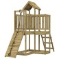 vidaXL Casa de juegos con pared escalada de madera impregnada de pino vidaXL Casa de juegos con pared escalada de madera impregnada de pino
