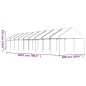 vidaXL Cenador con techo polietileno blanco 20,07x4,08x3,22 m vidaXL Cenador con techo polietileno blanco 20,07x4,08x3,22 m