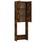 vidaXL Armario de lavadora color roble ahumado 64x25,5x190 cm vidaXL Armario de lavadora color roble ahumado 64x25,5x190 cm