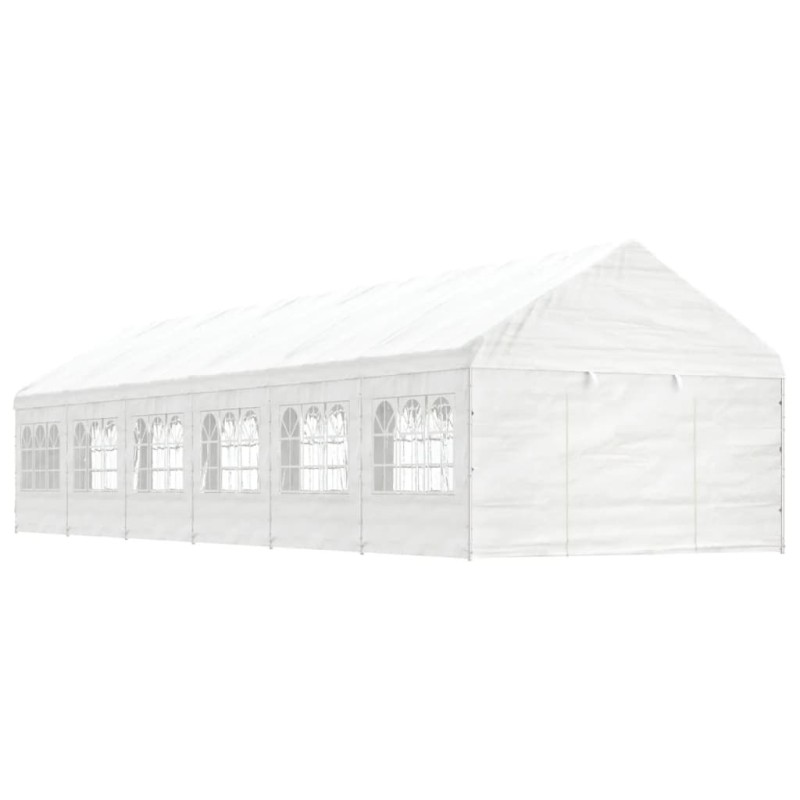 vidaXL Cenador con techo polietileno blanco 13,38x4,08x3,22 m vidaXL Cenador con techo polietileno blanco 13,38x4,08x3,22 m