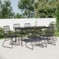 vidaXL Juego de comedor para jardín 7 piezas ratán PVC negro vidaXL Juego de comedor para jardín 7 piezas ratán PVC negro