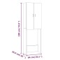 vidaXL Armario de lavadora color roble ahumado 64x25,5x190 cm vidaXL Armario de lavadora color roble ahumado 64x25,5x190 cm