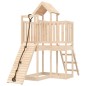 vidaXL Casa de juegos con pared de escalada madera maciza pino vidaXL Casa de juegos con pared de escalada madera maciza pino