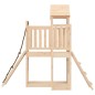 vidaXL Casa de juegos con pared de escalada madera maciza pino vidaXL Casa de juegos con pared de escalada madera maciza pino