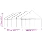 vidaXL Cenador con techo polietileno blanco 8,92x5,88x3,75 m vidaXL Cenador con techo polietileno blanco 8,92x5,88x3,75 m