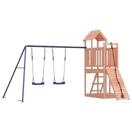 vidaXL Parque infantil de exterior madera maciza Douglas