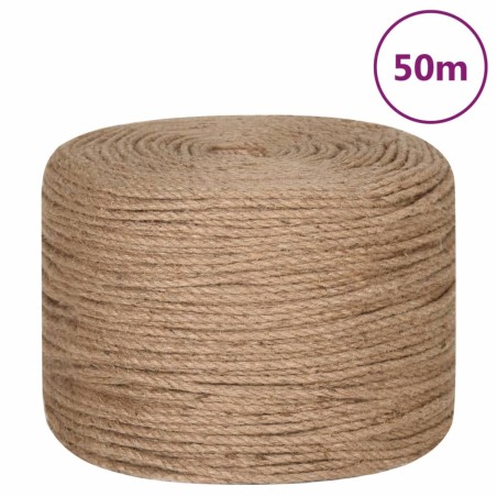 vidaXL Cuerda de yute 50 m de longitud y 8 mm de grosor