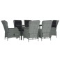 vidaXL Juego de comedor de jardín 7 piezas ratán sintético gris claro vidaXL Juego de comedor de jardín 7 piezas ratán sintético gris claro