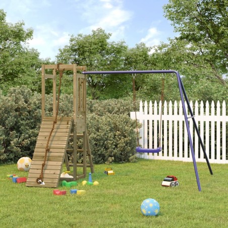 vidaXL Parque infantil de exterior madera de pino impregnada