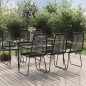 vidaXL Juego de comedor para jardín 7 piezas negro vidaXL Juego de comedor para jardín 7 piezas negro