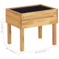 vidaXL Jardinera elevada de madera maciza de acacia 50x40x45 cm vidaXL Jardinera elevada de madera maciza de acacia 50x40x45 cm
