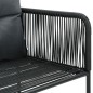 vidaXL Juego de comedor para jardín 5 piezas negro 