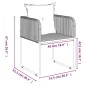 vidaXL Juego de comedor para jardín 5 piezas negro 