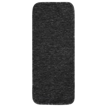 vidaXL Alfombrillas escalera 15 uds antracita rectangular 60x25 cm