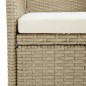 vidaXL Juego de comedor de jardín 7 piezas con cojines beige y negro