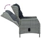 vidaXL Juego de comedor de jardín 7 piezas ratán sintético gris claro