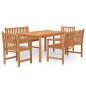 vidaXL Juego de comedor para jardín 5 piezas madera maciza de teca vidaXL Juego de comedor para jardín 5 piezas madera maciza de teca