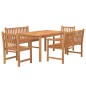 vidaXL Juego de comedor para jardín 5 piezas madera maciza de teca vidaXL Juego de comedor para jardín 5 piezas madera maciza de teca