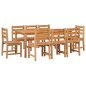 vidaXL Juego de comedor para jardín 9 piezas madera maciza de teca vidaXL Juego de comedor para jardín 9 piezas madera maciza de teca