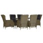 vidaXL Juego de comedor de jardín 7 piezas ratán sintético marrón vidaXL Juego de comedor de jardín 7 piezas ratán sintético marrón