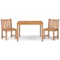vidaXL Juego de comedor para jardín 3 pzas madera maciza de teca