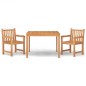 vidaXL Juego de comedor para jardín 3 pzas madera maciza de teca vidaXL Juego de comedor para jardín 3 pzas madera maciza de teca