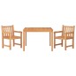 vidaXL Juego de comedor para jardín 3 pzas madera maciza de teca vidaXL Juego de comedor para jardín 3 pzas madera maciza de teca
