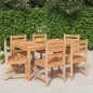 vidaXL Juego de comedor de jardín 7 piezas madera maciza de teca