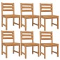 vidaXL Juego de comedor de jardín 7 piezas madera maciza de teca