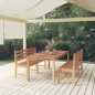 vidaXL Juego de comedor para jardín 3 pzas madera maciza de teca vidaXL Juego de comedor para jardín 3 pzas madera maciza de teca