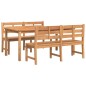 vidaXL Juego de comedor para jardín 3 pzas madera maciza de teca vidaXL Juego de comedor para jardín 3 pzas madera maciza de teca