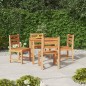 vidaXL Juego de comedor para jardín 5 piezas madera maciza de teca vidaXL Juego de comedor para jardín 5 piezas madera maciza de teca