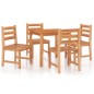 vidaXL Juego de comedor para jardín 5 piezas madera maciza de teca vidaXL Juego de comedor para jardín 5 piezas madera maciza de teca