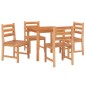 vidaXL Juego de comedor para jardín 5 piezas madera maciza de teca vidaXL Juego de comedor para jardín 5 piezas madera maciza de teca